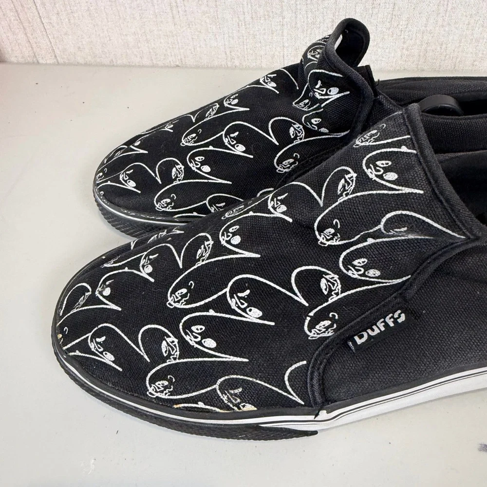 Duffs The dude black canvas slip-on sneakers Size‎ 11